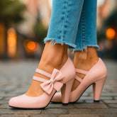 Hanna | Mary-Jane-Pumps mit Schleife – Ansicht 01