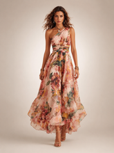 Editha | One-Shoulder Maxikleid mit Blumenprint