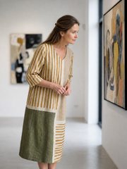 Christa | Striped Midi Dress