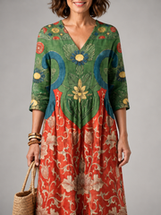 Zoe | Midikleid mit Printmix
