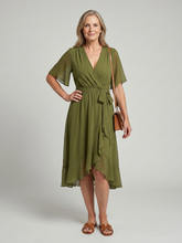 Nina Midikleid Wickeloptik – Ansicht 01