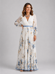 Romina | Langärmeliges Maxikleid
