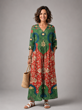 Zoe | Midikleid mit Printmix