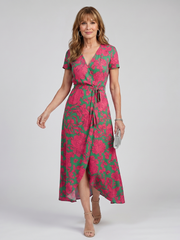Lotte Wickelmidikleid Blumenmuster – Ansicht 01