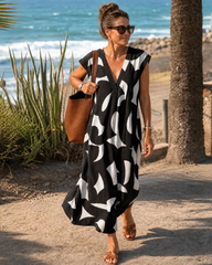 Emma | Gemustertes Midi-Kleid – Bild 3