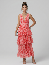 Ida Midikleid tiefer V-Ausschnitt – Ansicht 01