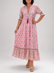 Maren | Garten-Midikleid
