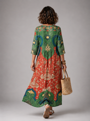 Zoe | Midikleid mit Printmix