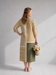 Christa | Striped Midi Dress