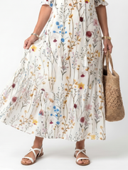 Manuela | Midikleid mit botanischem Print