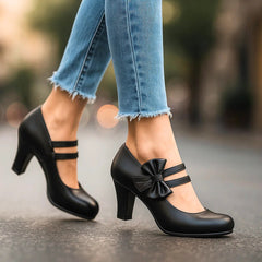 Hanna | Mary-Jane-Pumps mit Schleife – Ansicht 01