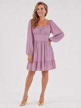 Cornelia | Long-sleeved dress with flounced hem
