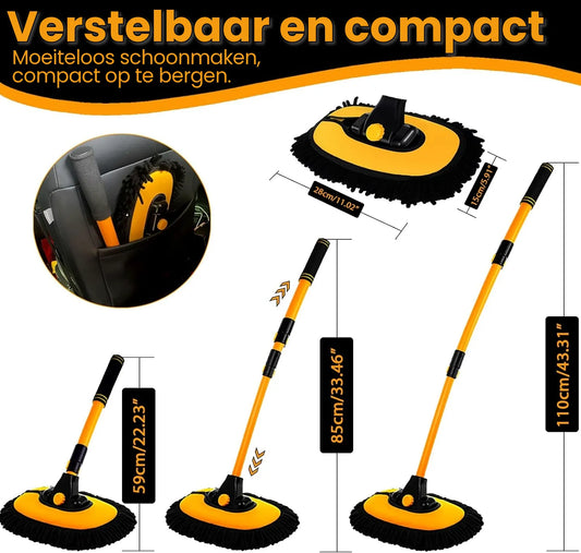 Uitschuifbare Autowasmop