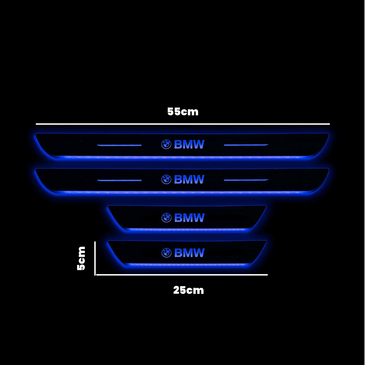 Glow-in-the-Dark Carbon Stickers Led-Deurdrempels