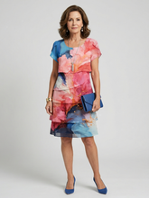 Theresa | Midikleid mit Marmorprint
