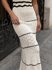 Carla | Häkel-Maxikleid mit schmalen Trägern – Ansicht 01