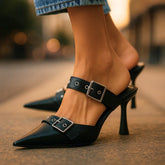 Adelheid | Spitze Pumps mit Schnallenriemen – Ansicht 01