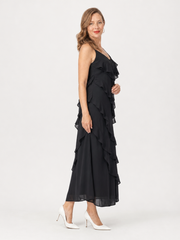 Edda | Maxikleid mit gestuften Volants – Ansicht 01