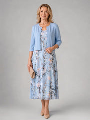 Marlene | Florales Midikleid mit Kurzjacke — Bild 1