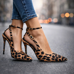 Ernestine | Spitze Stiletto-Pumps mit Knöchelriemen – Ansicht 09