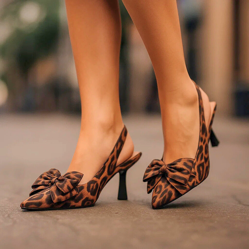 Hermine | Slingback-Sandalette mit Leopardmuster & Schleife – Ansicht 04
