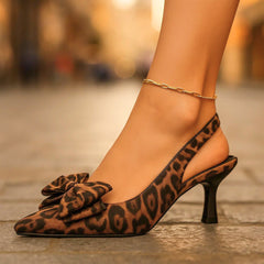 Hermine | Slingback-Sandalette mit Leopardmuster & Schleife – Ansicht 04