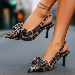 Hermine | Slingback-Sandalette mit Leopardmuster & Schleife – Ansicht 04