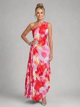 Melanie | One-Shoulder-Midikleid mit Plisseefalten
