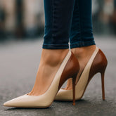 Ottilie | Spitze Stiletto-Pumps im Colorblocking-Design – Ansicht 01