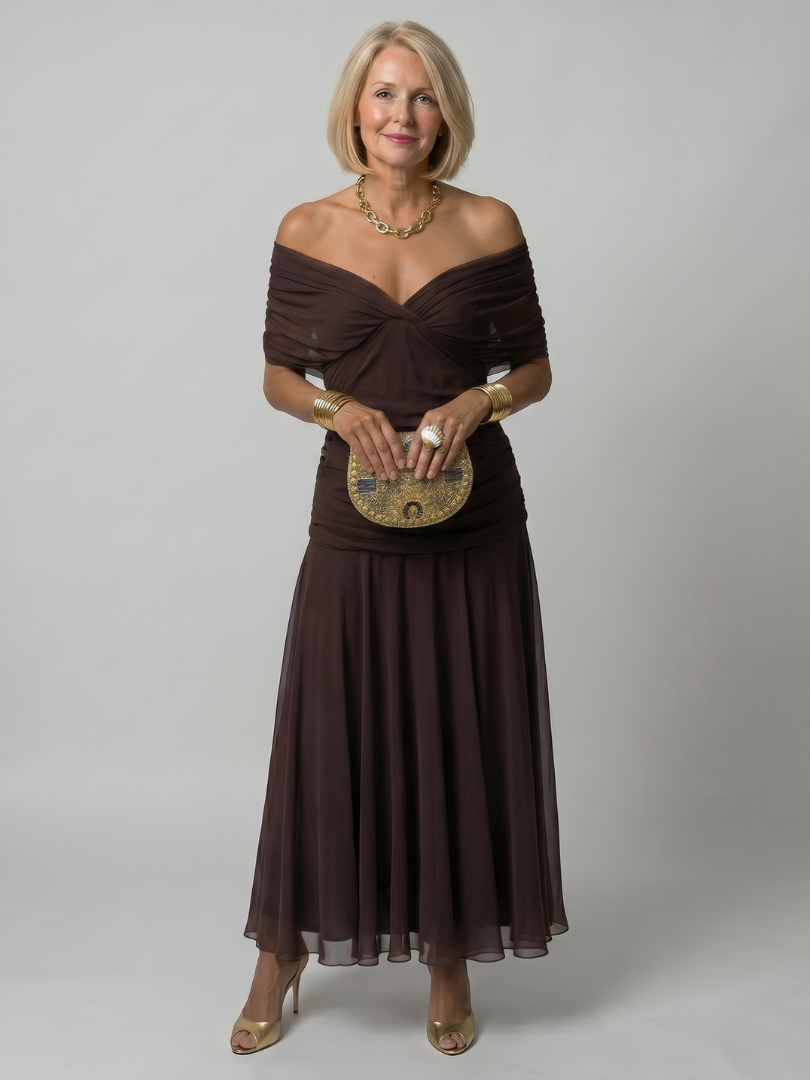 Silke | Off-Shoulder Midikleid