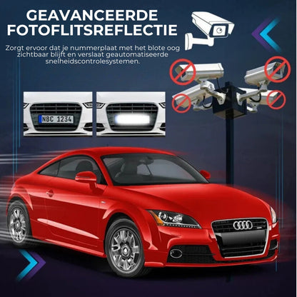 Reflecterende spray voor kentekenplaat