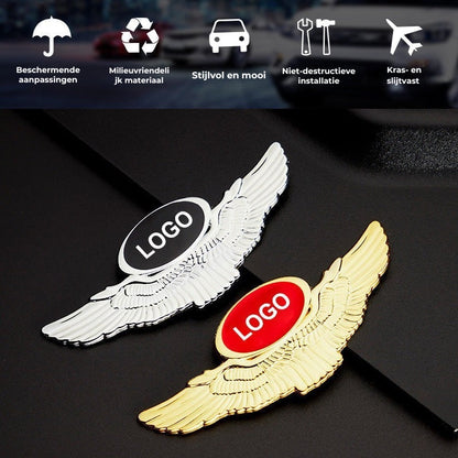 3D Metalen Autostickers Gevleugeld