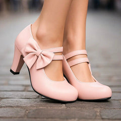 Hanna | Mary-Jane-Pumps mit Schleife – Ansicht 01