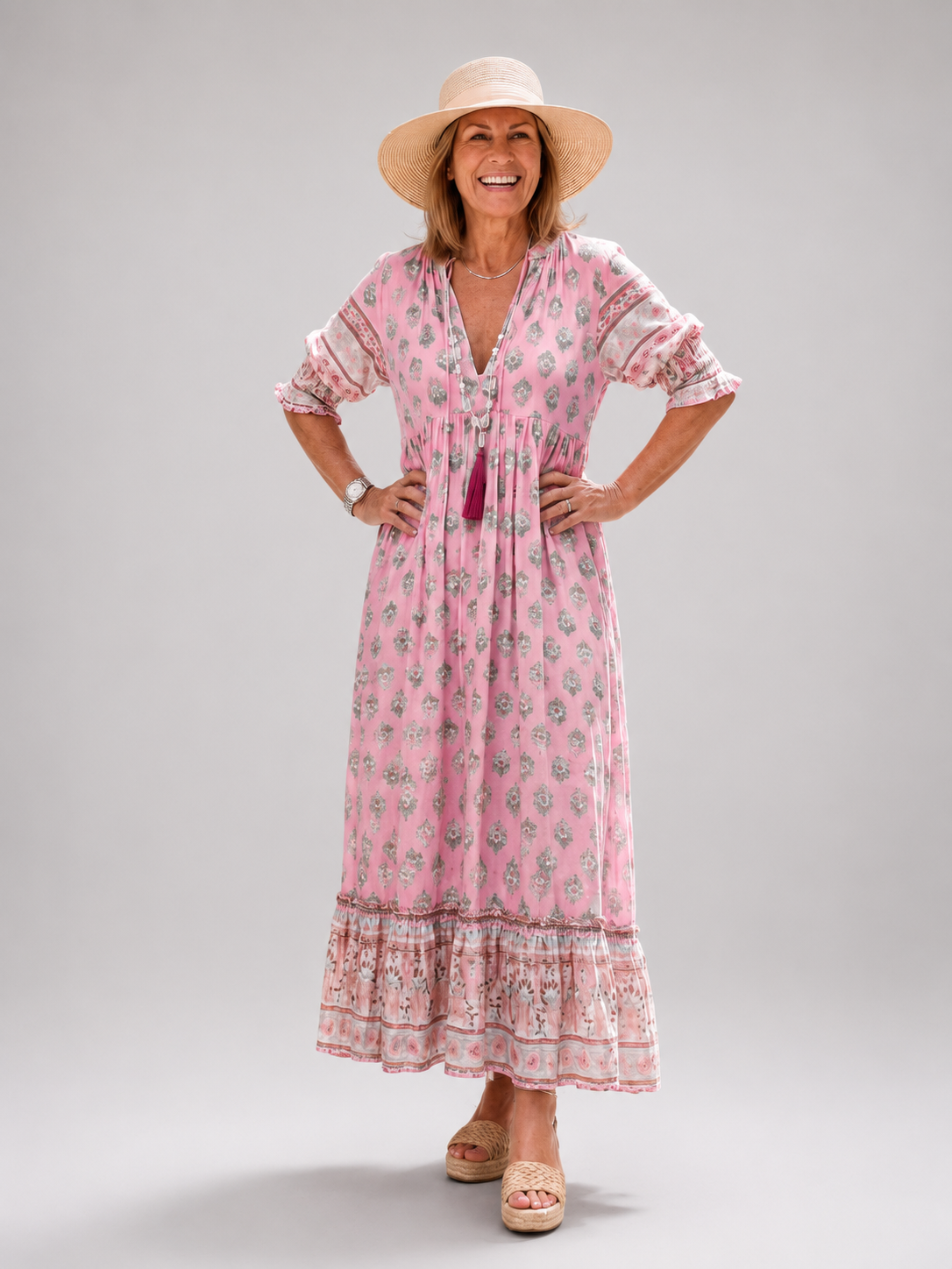 Maren | Garten-Midikleid