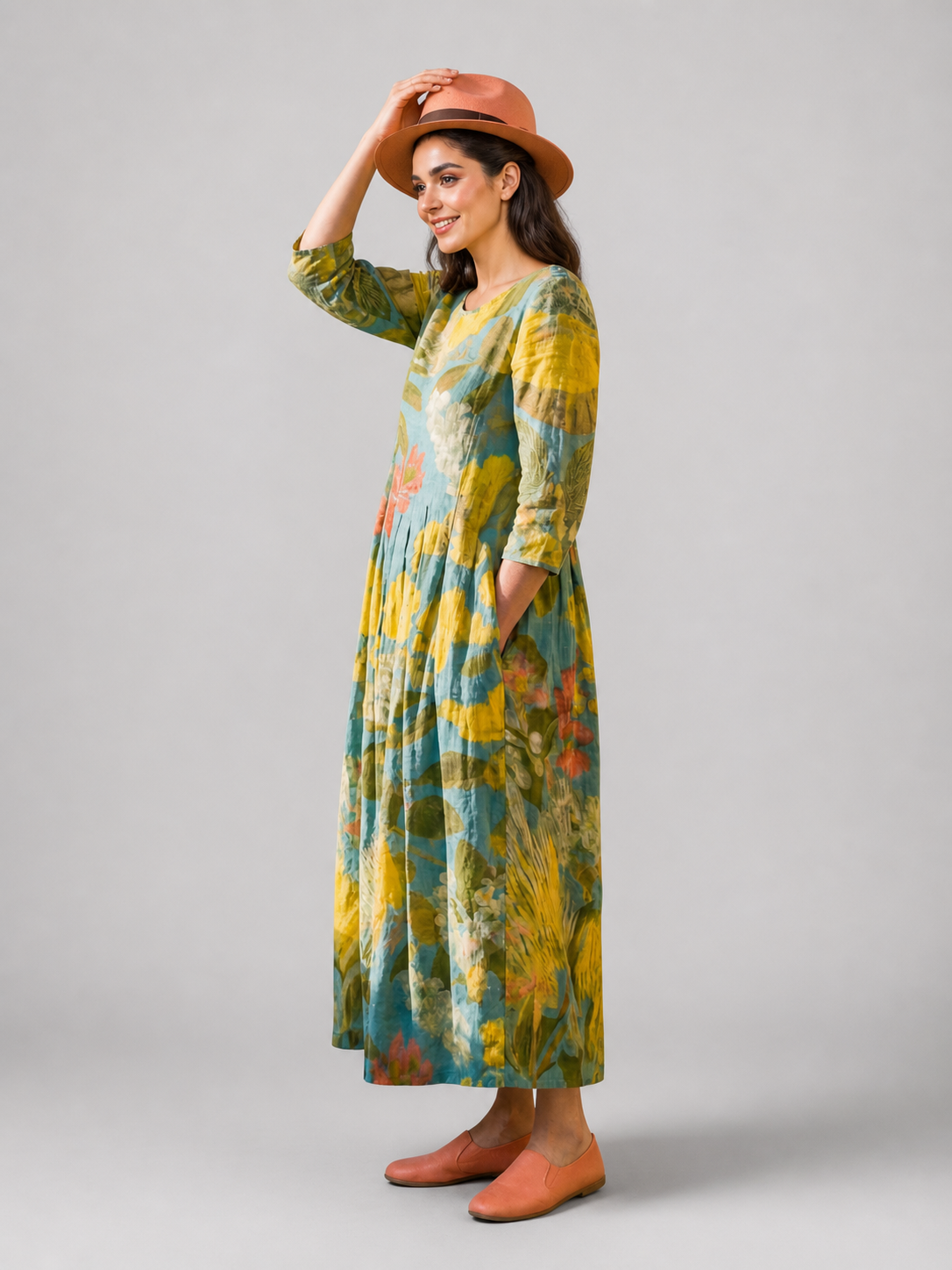 Heike | Kleid mit kunstvollem Print