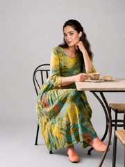 Heike | Kleid mit kunstvollem Print