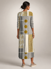 Christel | Boho-Maxikleid mit Patchwork-Print