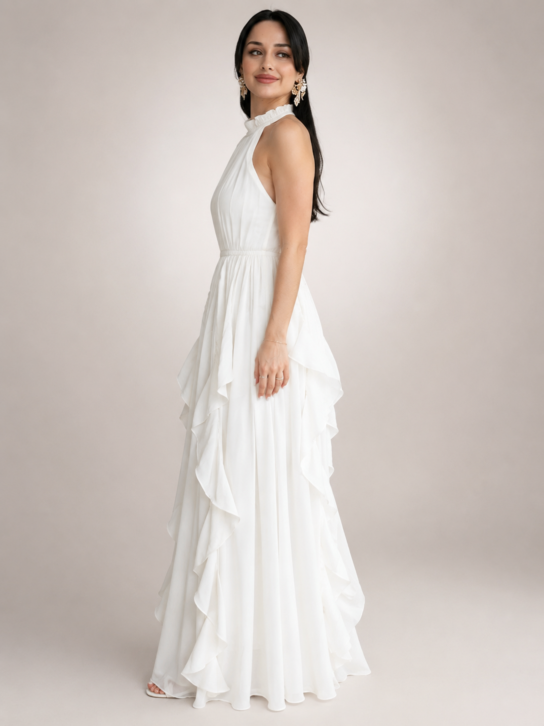 Sidonie | Halterneck Maxikleid im A-Linien-Schnitt