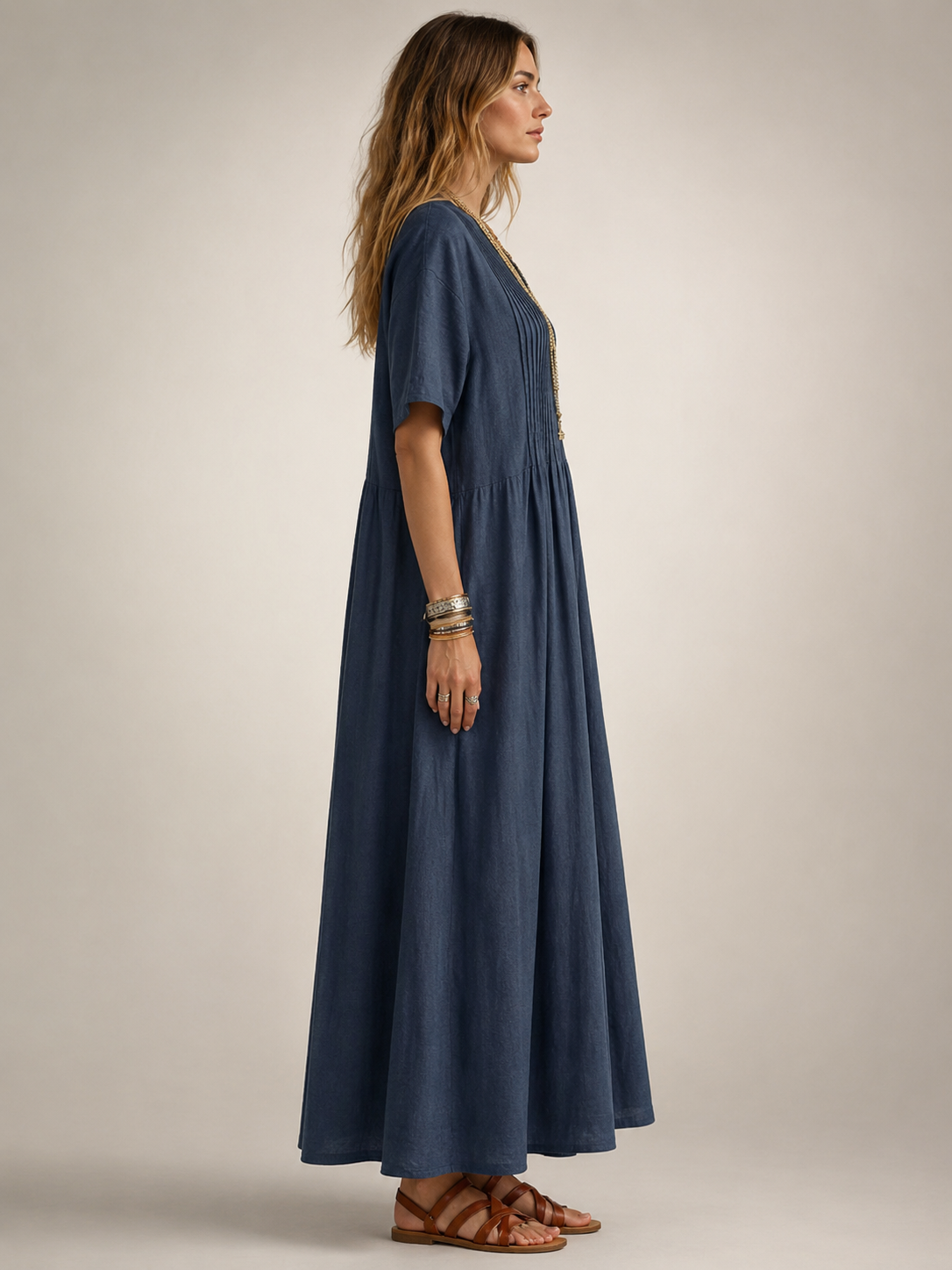Antje | Elegantes Plisseekleid