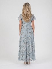 Amelie | Florales Chiffon-Maxikleid