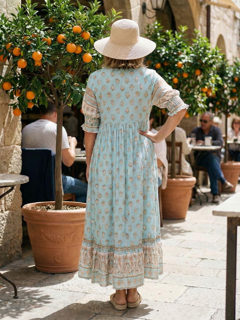Maren | Garten-Midikleid