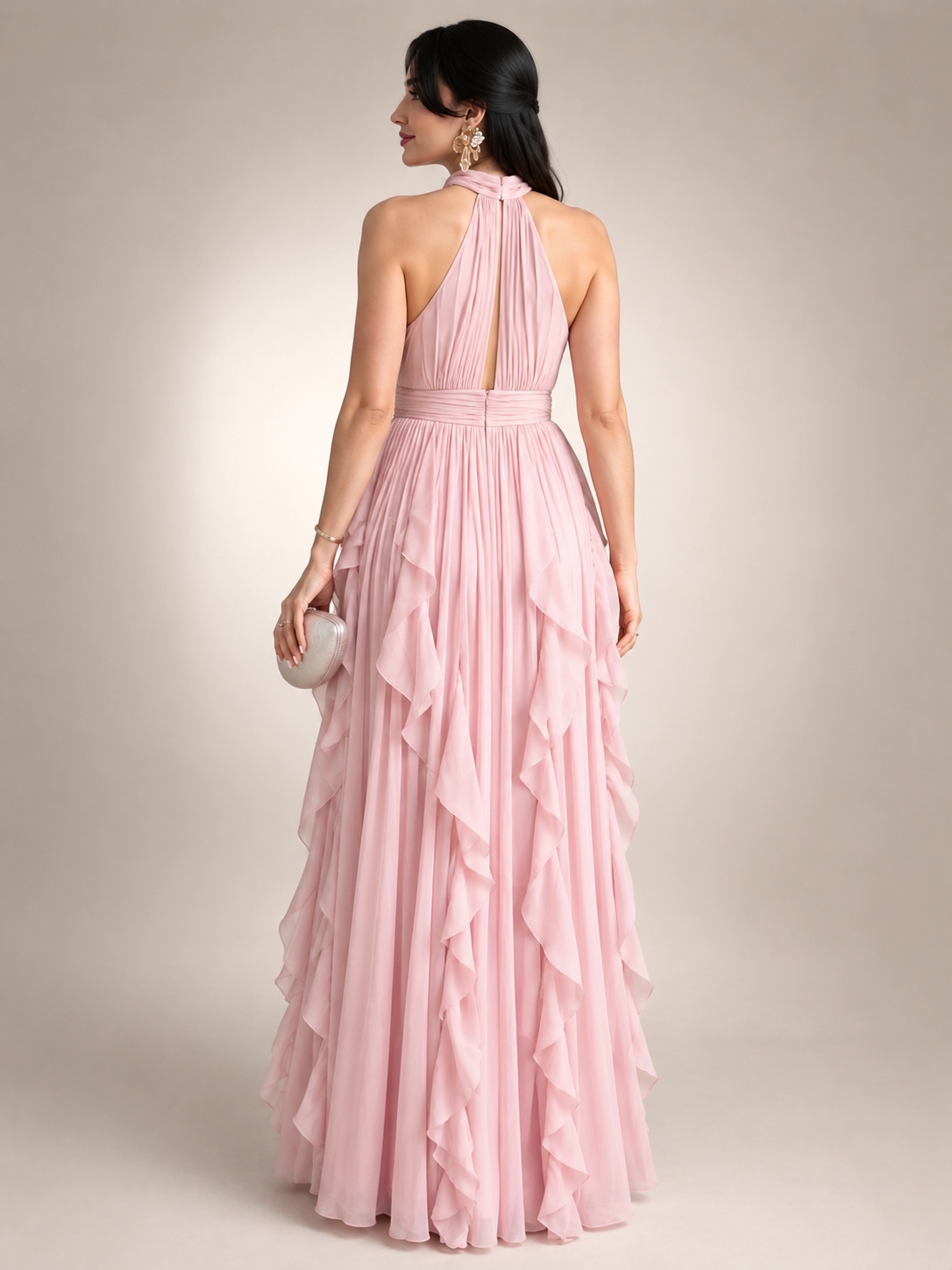 Sidonie | Halterneck Maxikleid im A-Linien-Schnitt