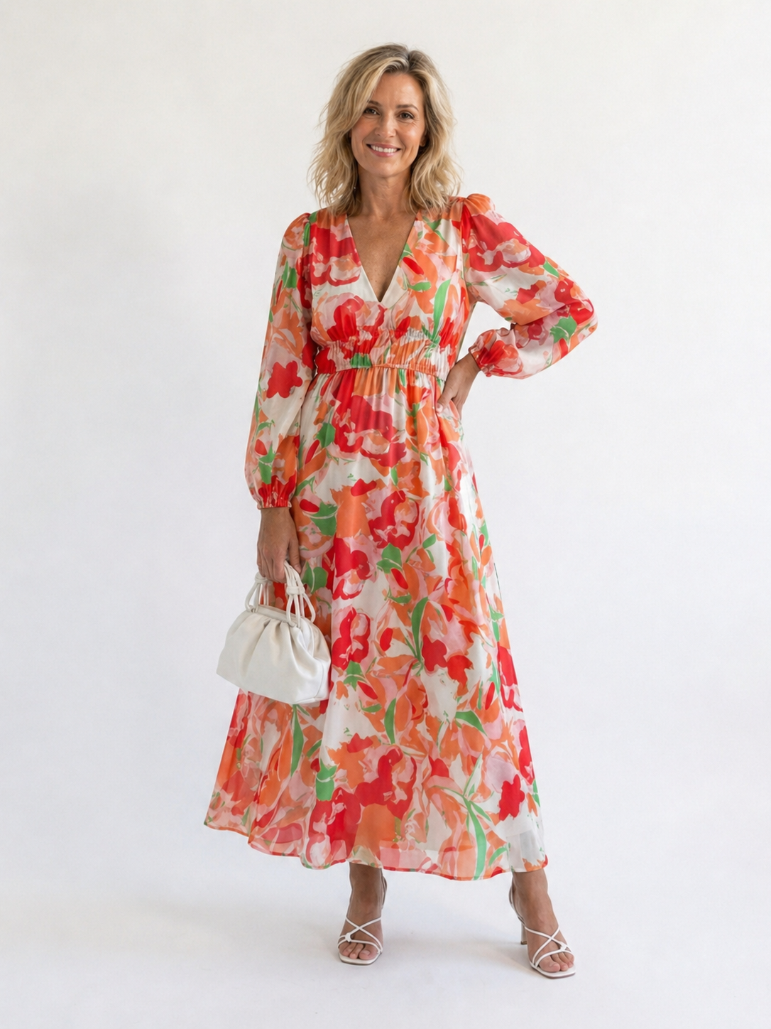 Marie | Florales Maxikleid