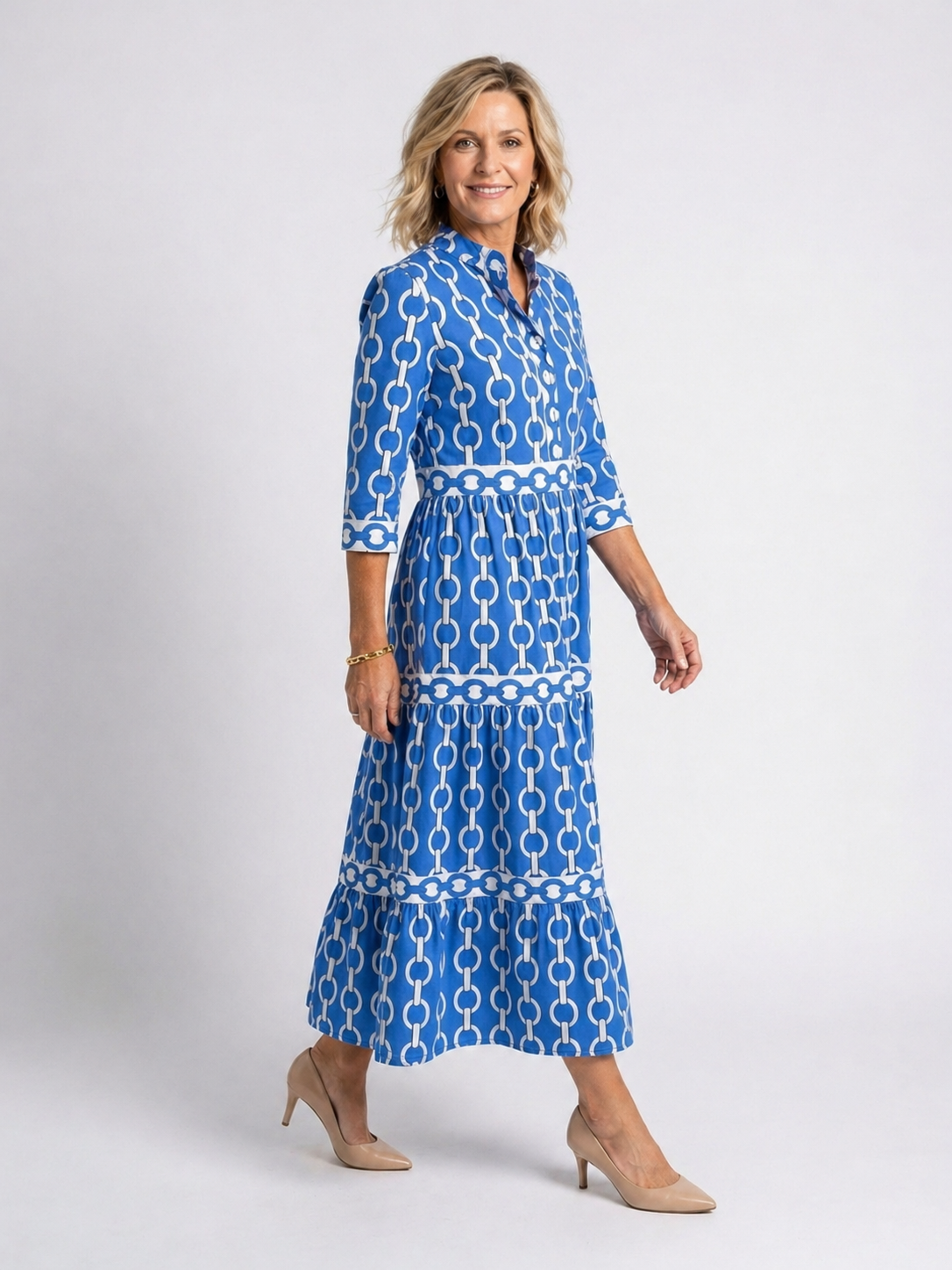 Ella | Midikleid mit Kettenmuster