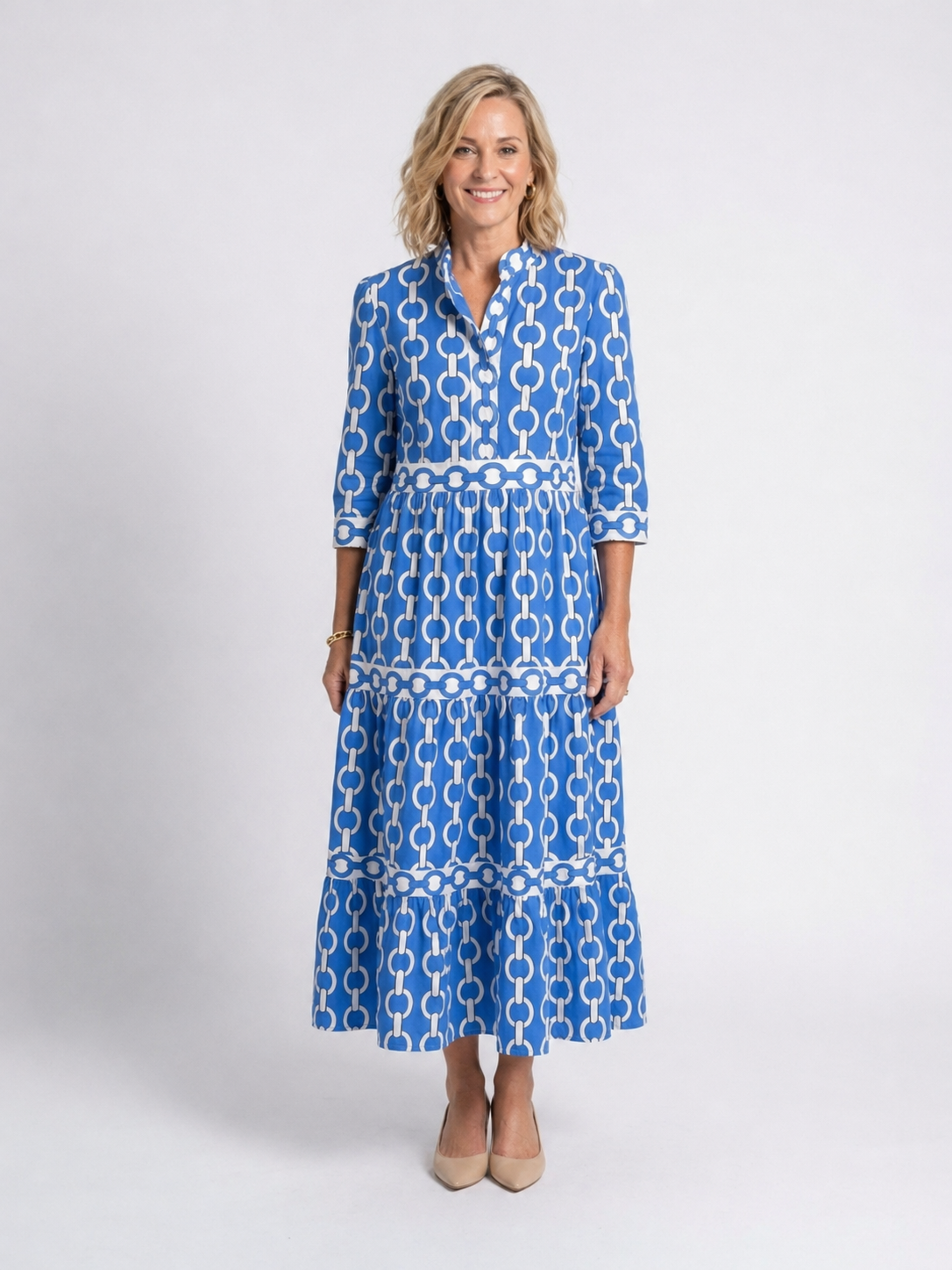 Ella | Midikleid mit Kettenmuster