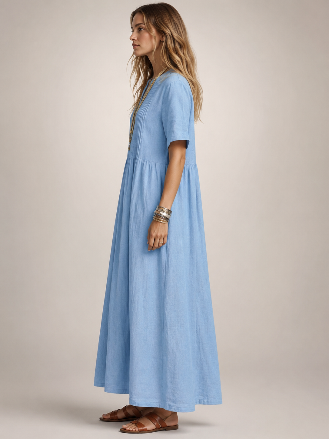 Antje | Elegantes Plisseekleid