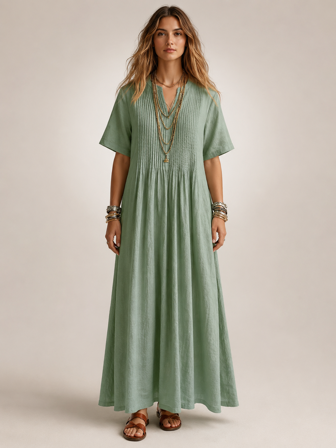 Antje | Elegantes Plisseekleid