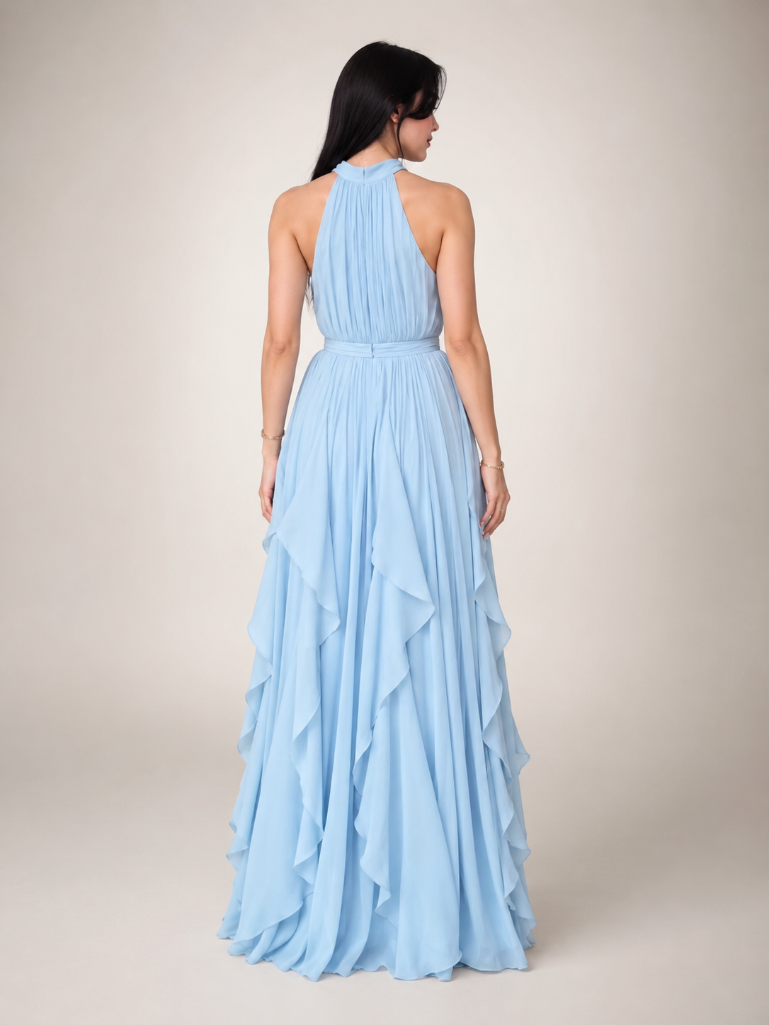Sidonie | Halterneck Maxikleid im A-Linien-Schnitt