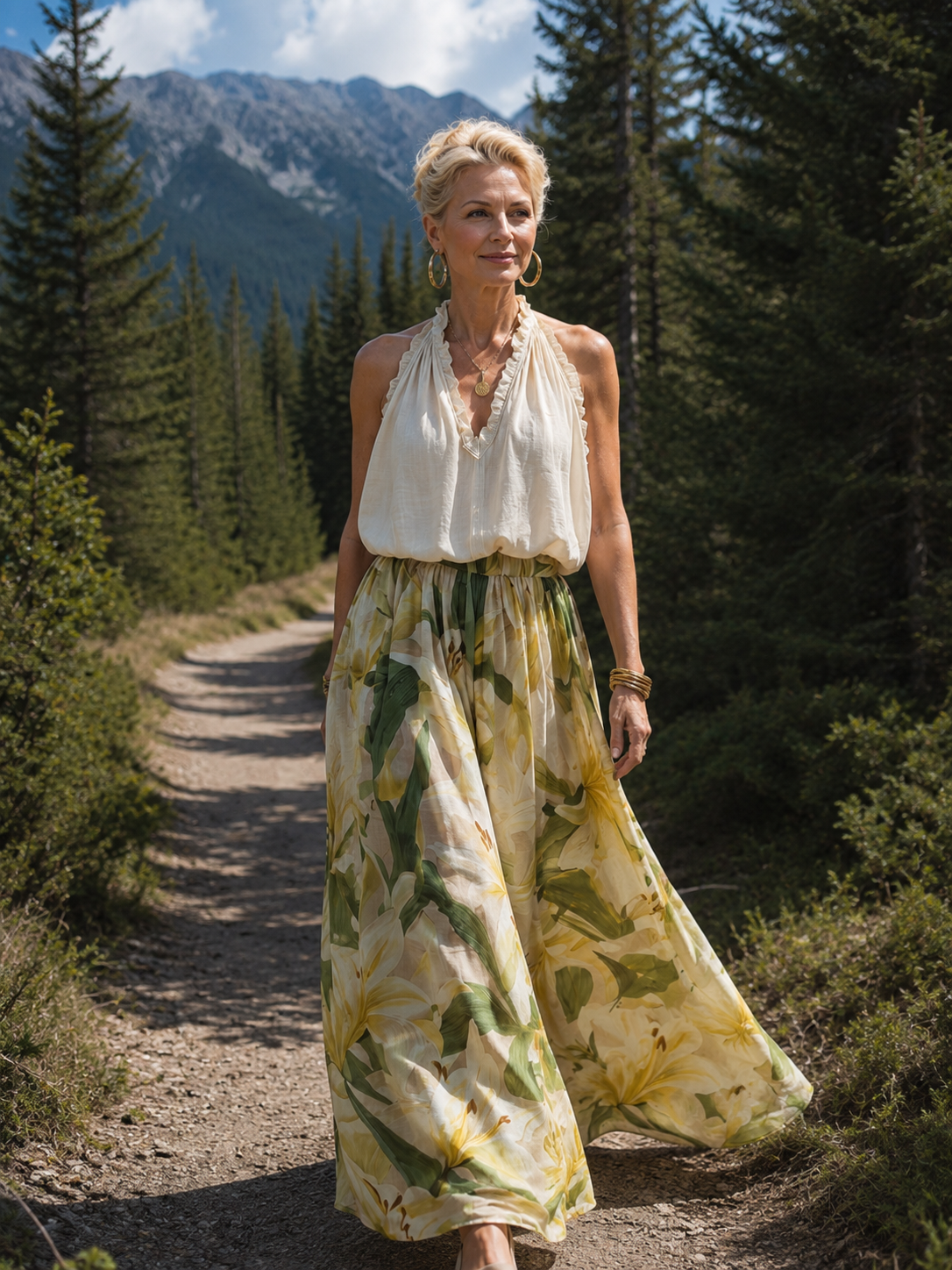 Yvonne | Florales Zweiteiler-Set