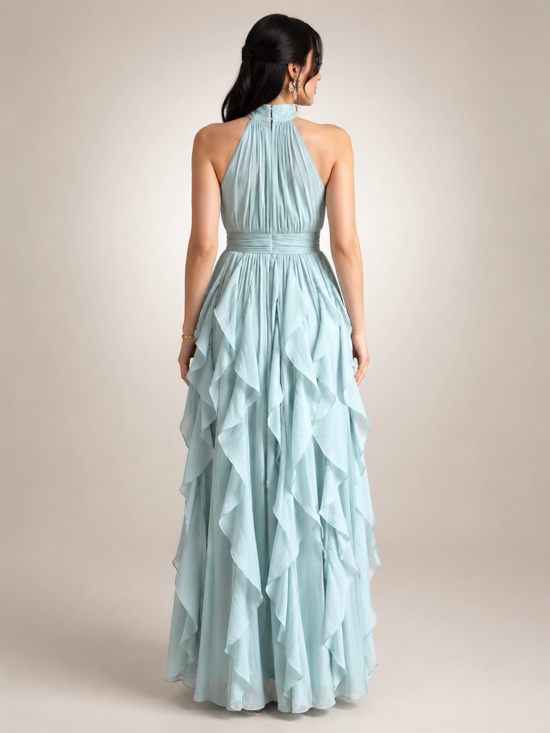 Sidonie | Halterneck Maxikleid im A-Linien-Schnitt
